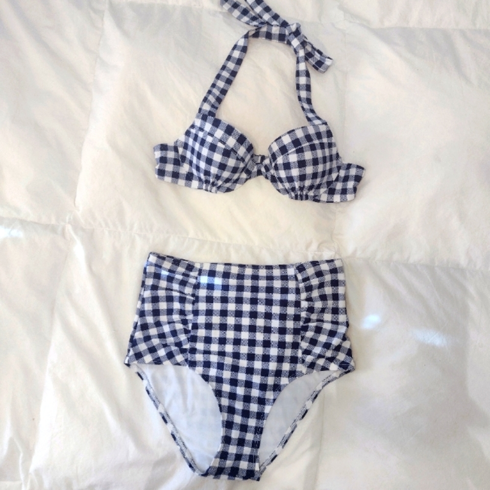 NEW Aerie pin up girl bikini gingham